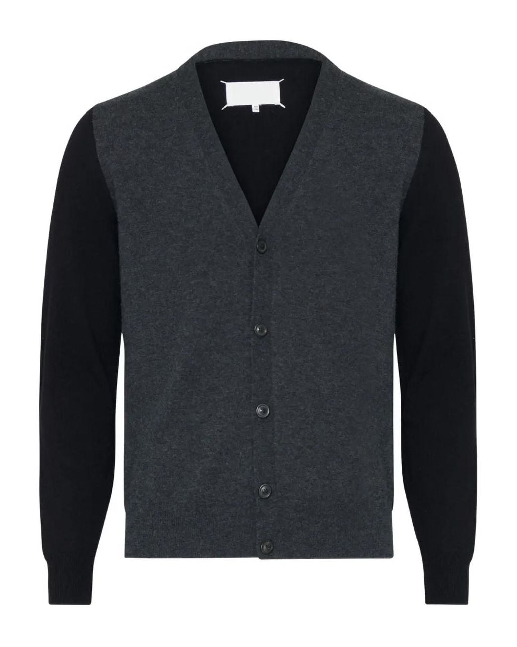 Maison Margiela Black Wool Cardigan for men