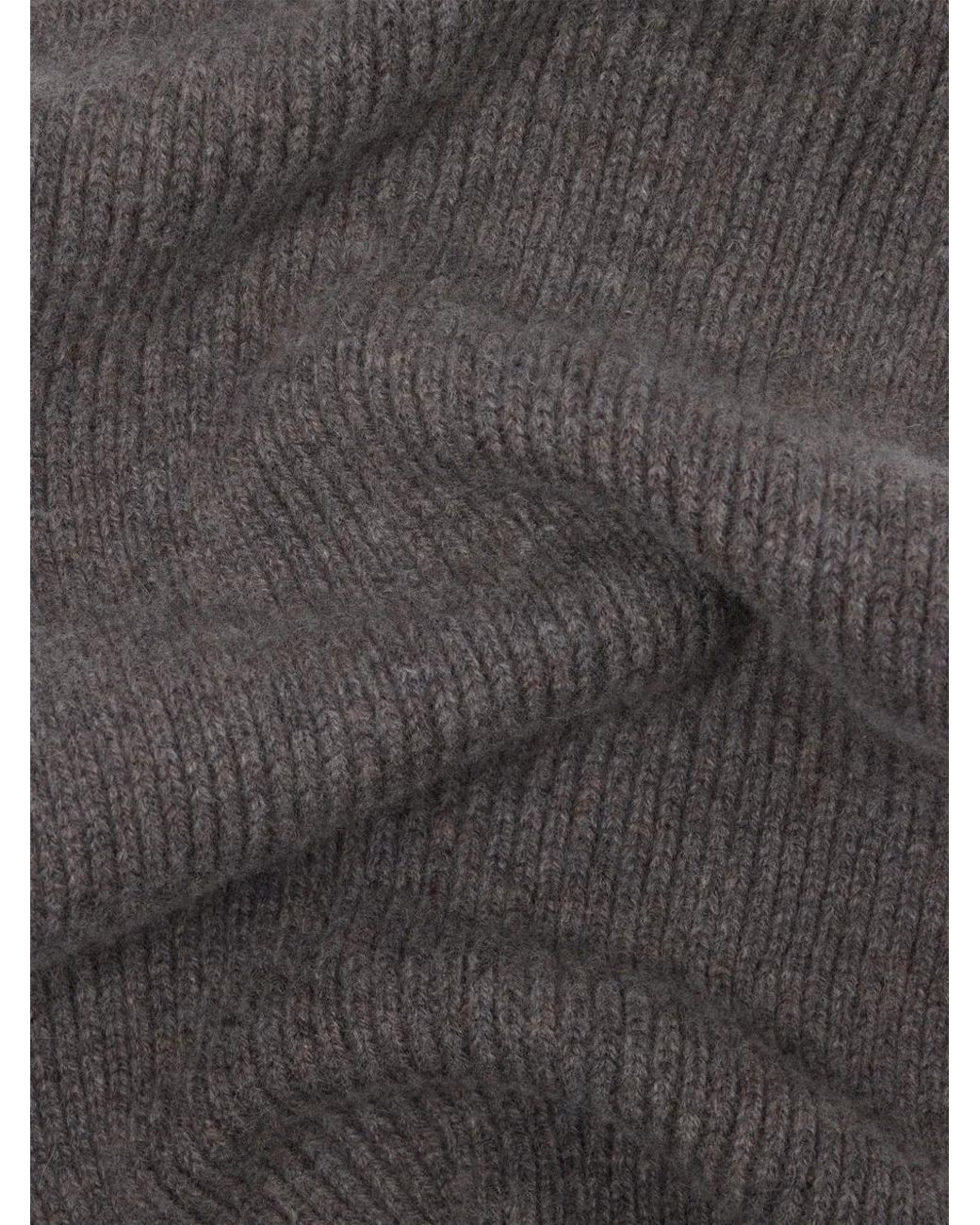 Paul Smith Gray Ribbed Zebra-Patch Scarf for men