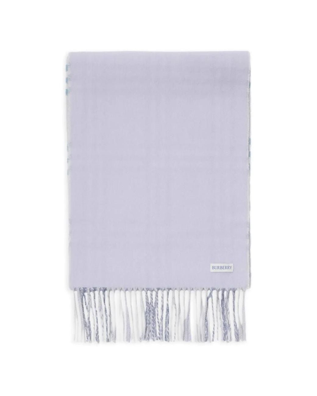 Burberry Purple Gradient Check Cashmere Scarf