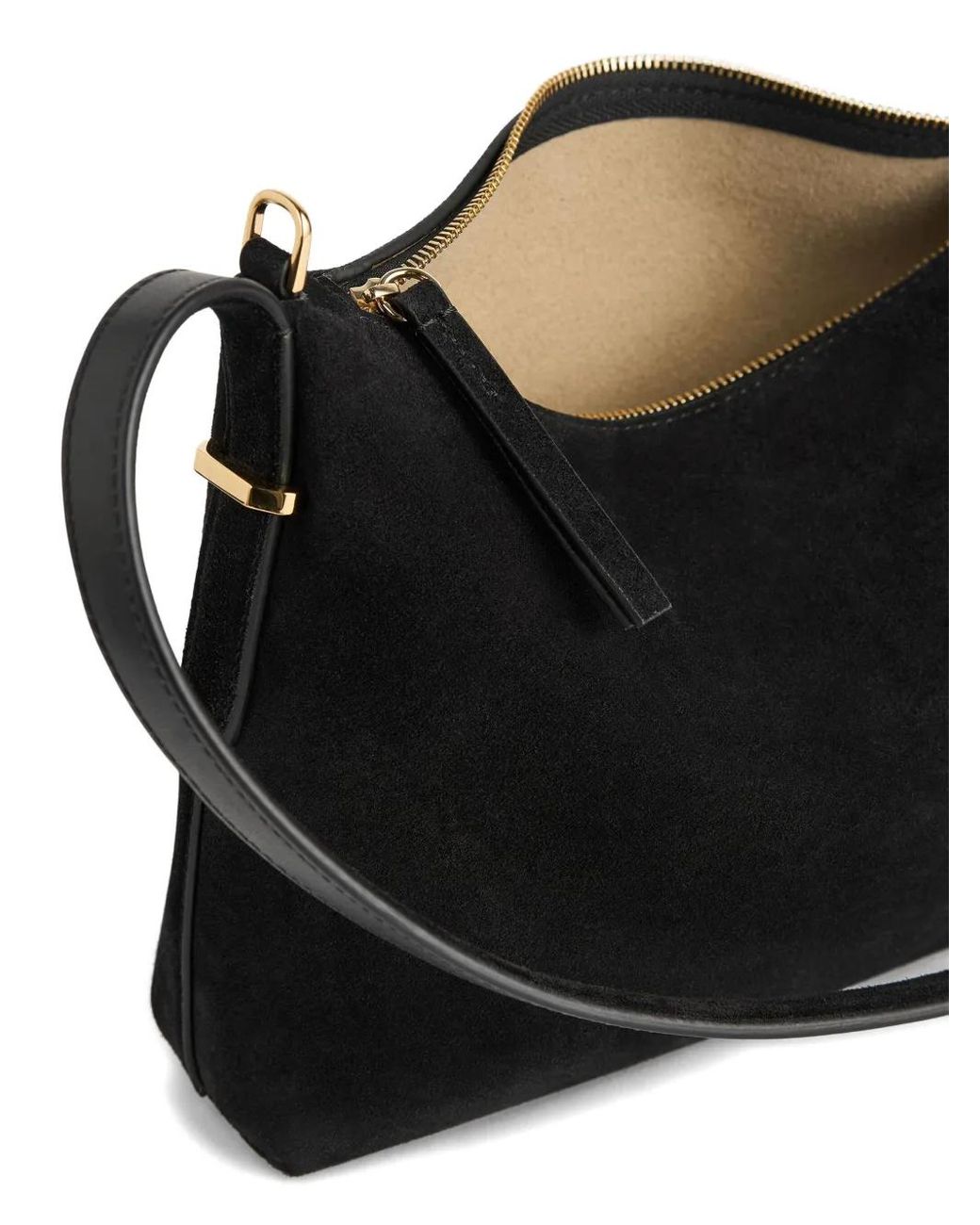 Totême Black Suede Tote Bag