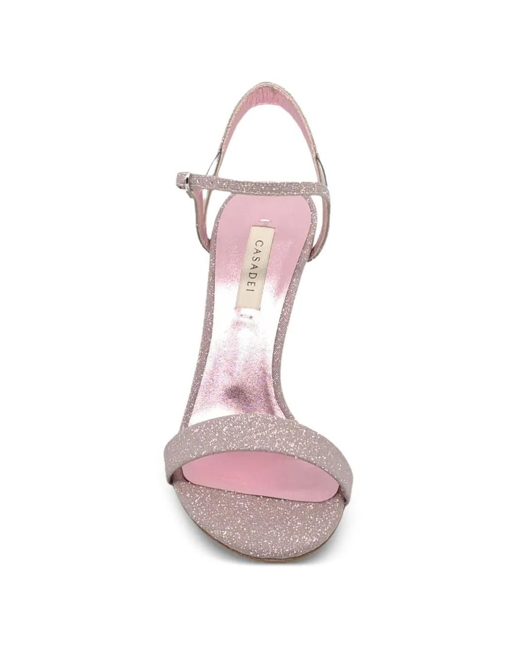 Casadei Pink Blade Glittered Heeled Sandals