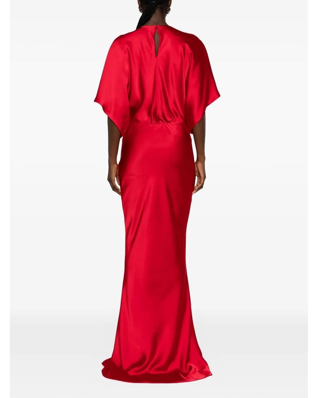 Norma Kamali Red Reverse Obie Dress