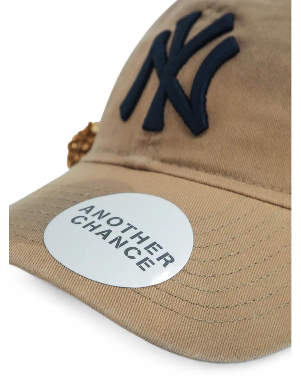 ANOTHER CHANCE Natural Crystal-Embellished Logo-Patch Cap for men