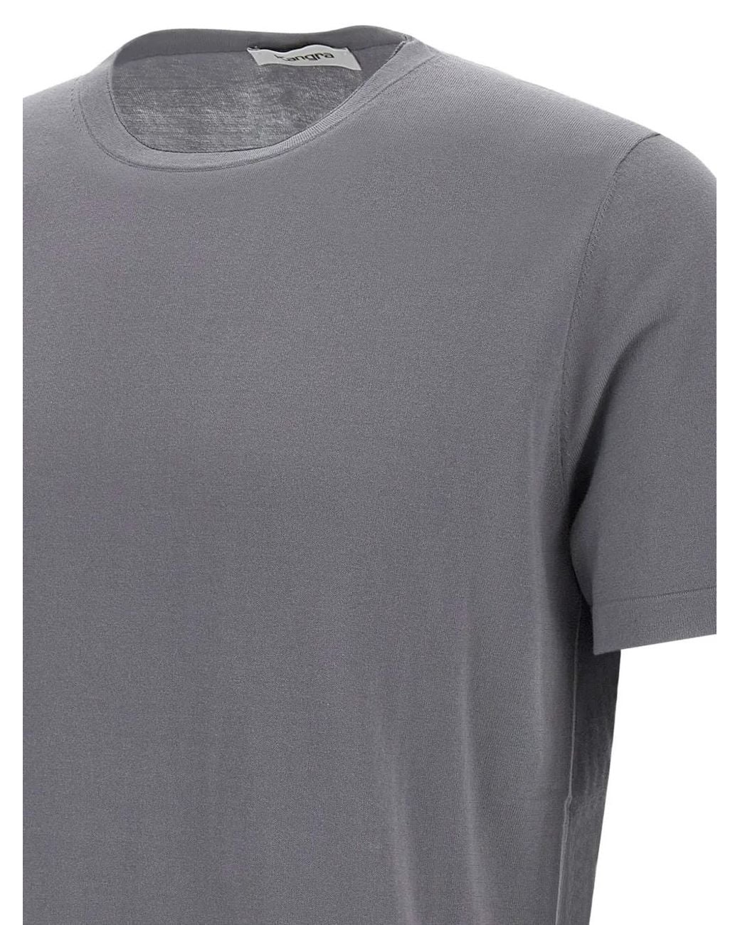 Kangra Gray Cotton T-Shirt for men