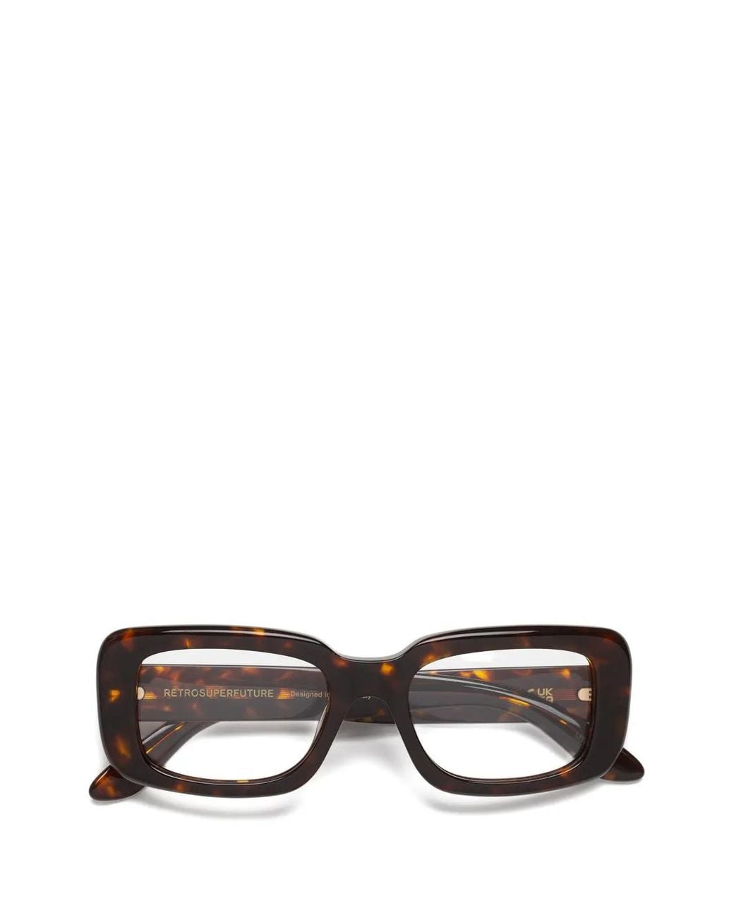 Retrosuperfuture Brown Square Frame Glasses