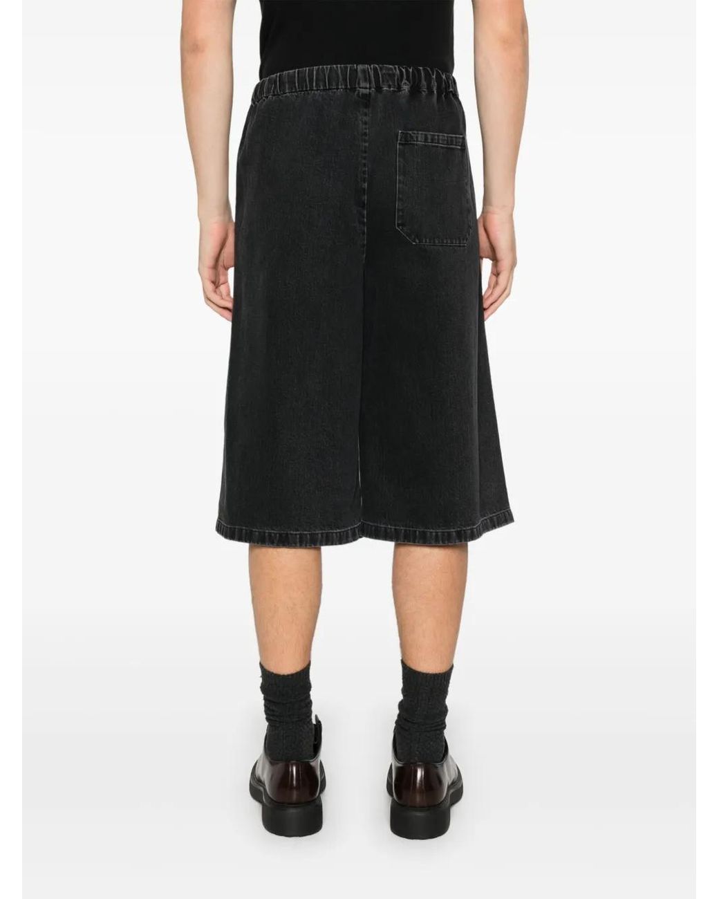 RIER デニム　バミューダショーツ メンズ Rier デニムショーツ ブラック | Lyst