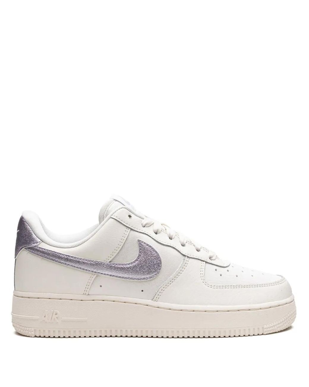 Nike White Air Force 1 "Metallic" Sneakers