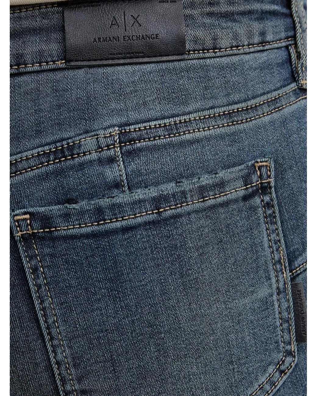 ARMANI EXCHANGE Blue Skinny-Cut Jeans