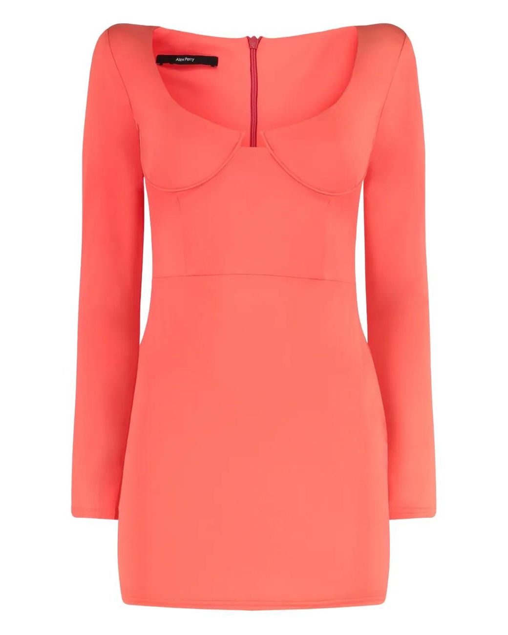 Alex Perry Pink Long-Sleeve Mini Dress