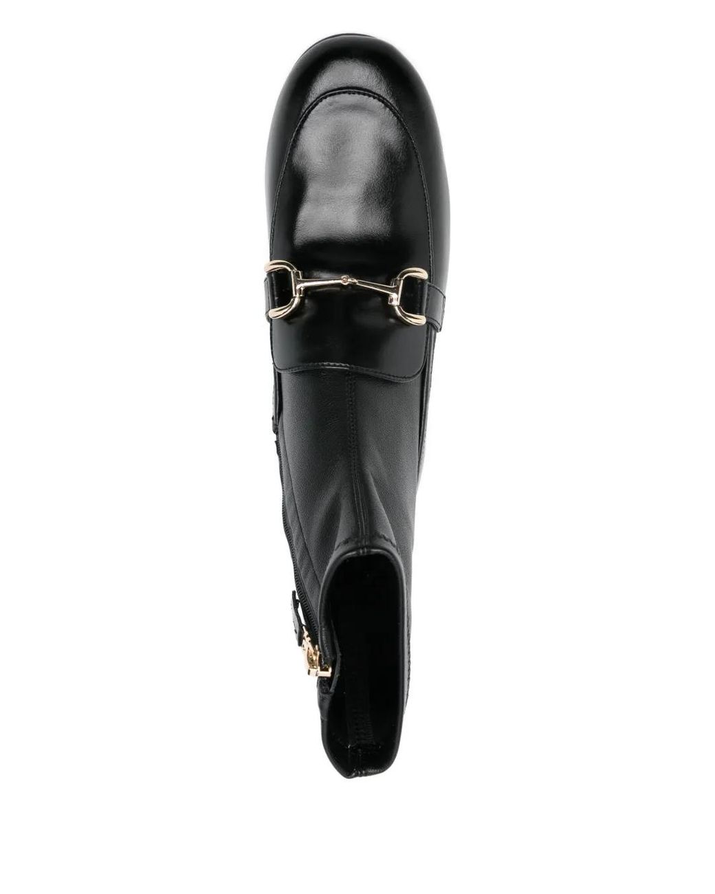Bibi Lou Black Buckle-Detail Sock Boots