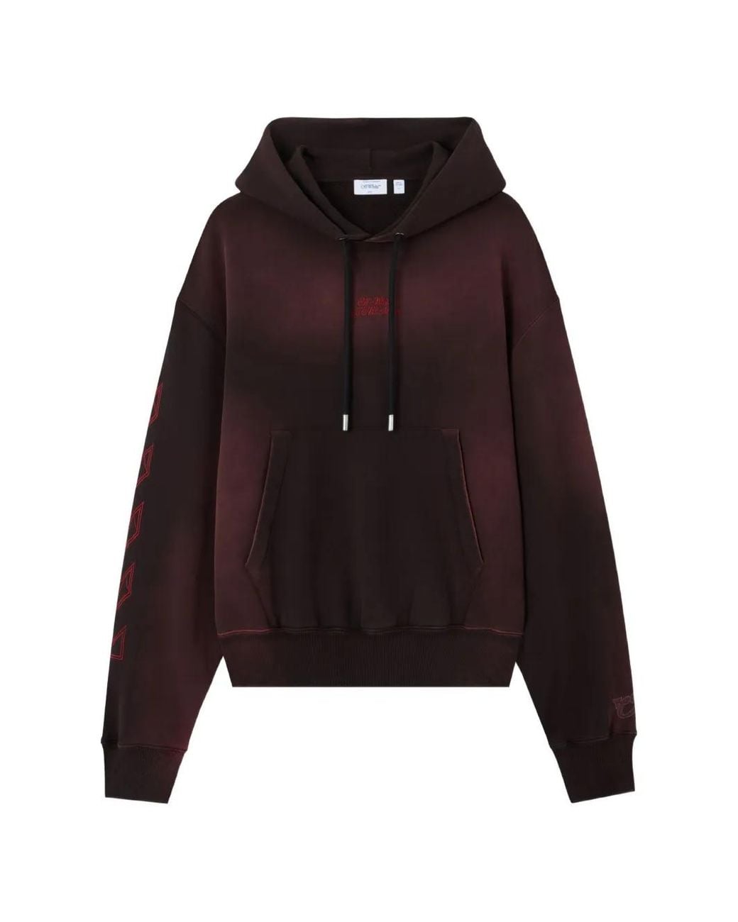 Off-White c/o Virgil Abloh Purple X Ac Milan Logo-Embroidered Hoodie for men