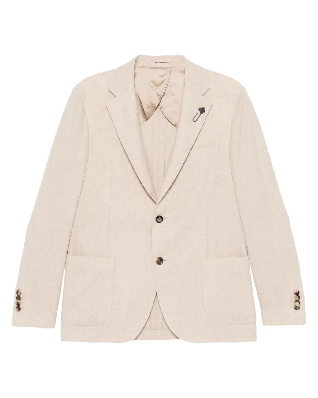 Lardini Natural Mélange-Effect Blazer for men