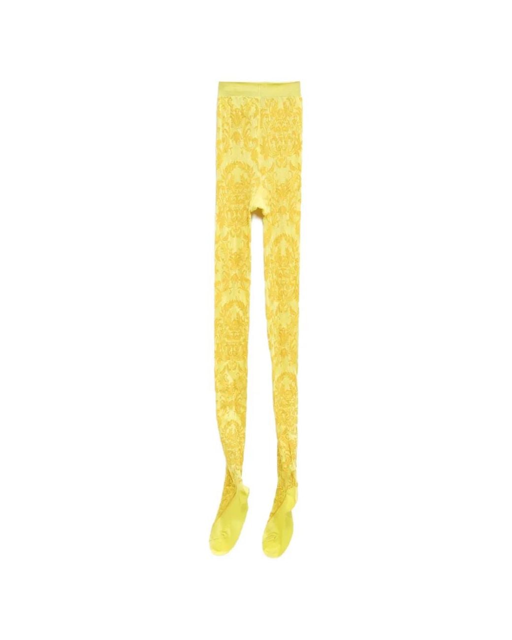 JULIE KEGELS Metallic Damask-Pattern Tights