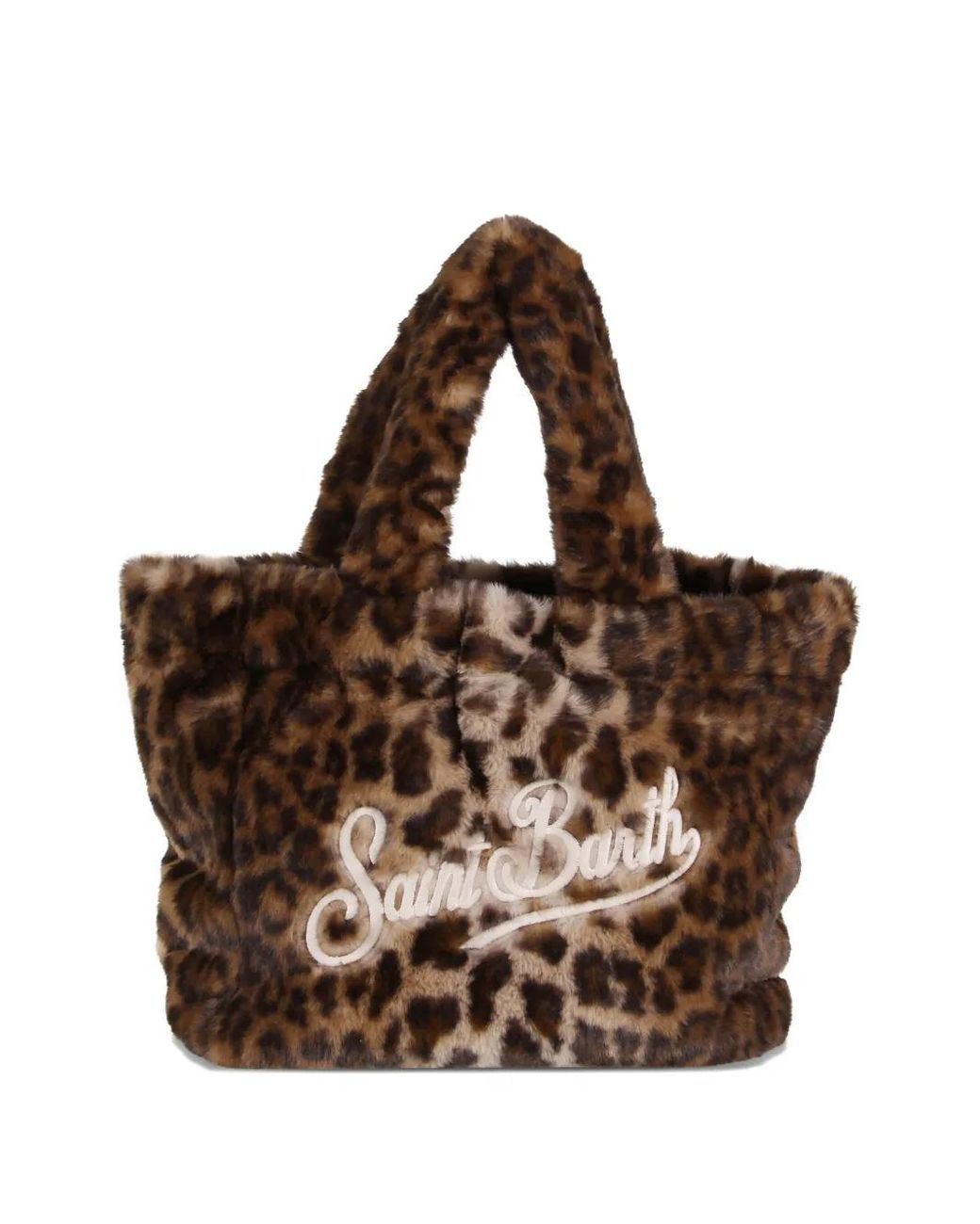Mc2 Saint Barth Brown Colette Faux-Fur Tote Bag