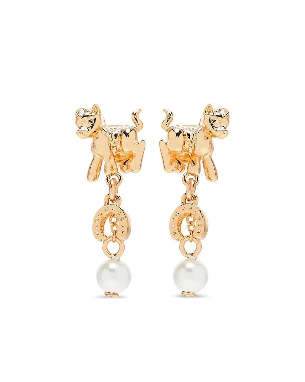 Marc Jacobs White The Year Of The Horse Charm Earrings
