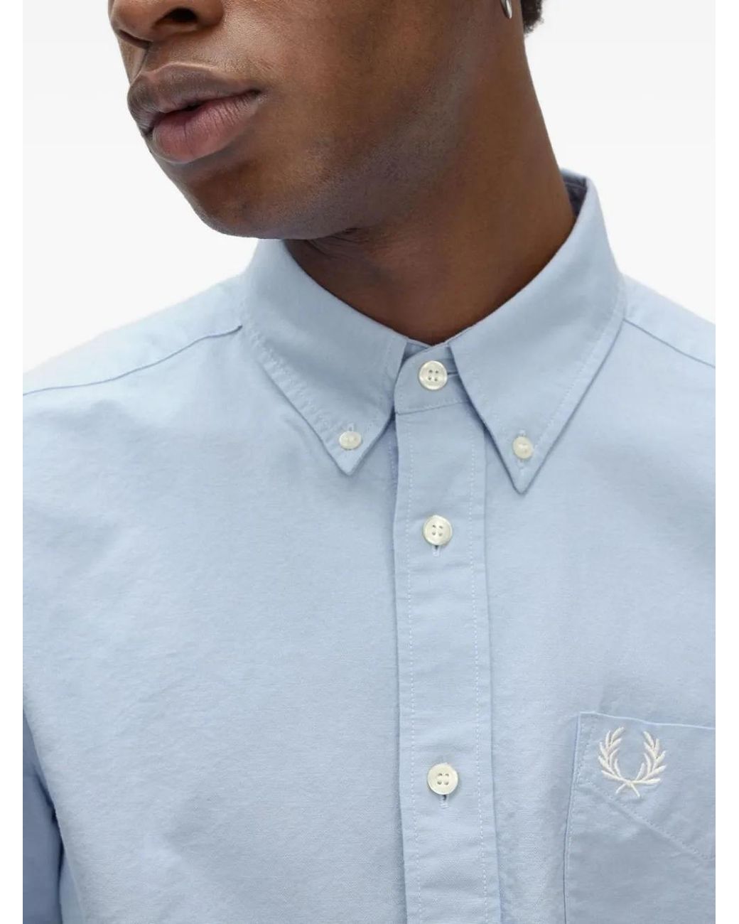 Camisa Con Logo Bordado Fred Perry de hombre de color Blue