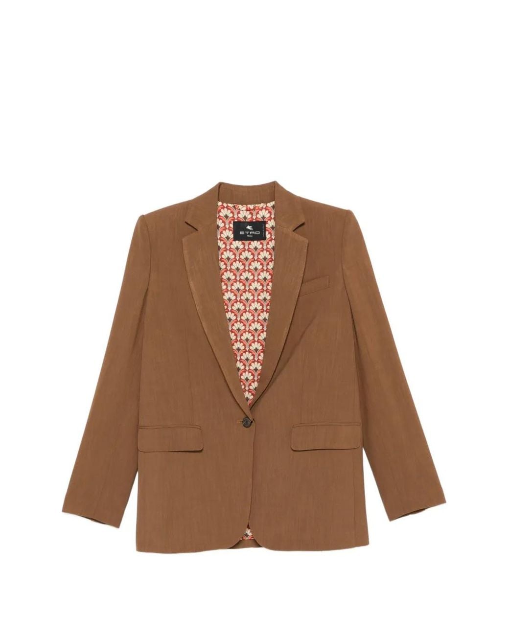 Etro Jack Met Gekerfde Revers in het Brown
