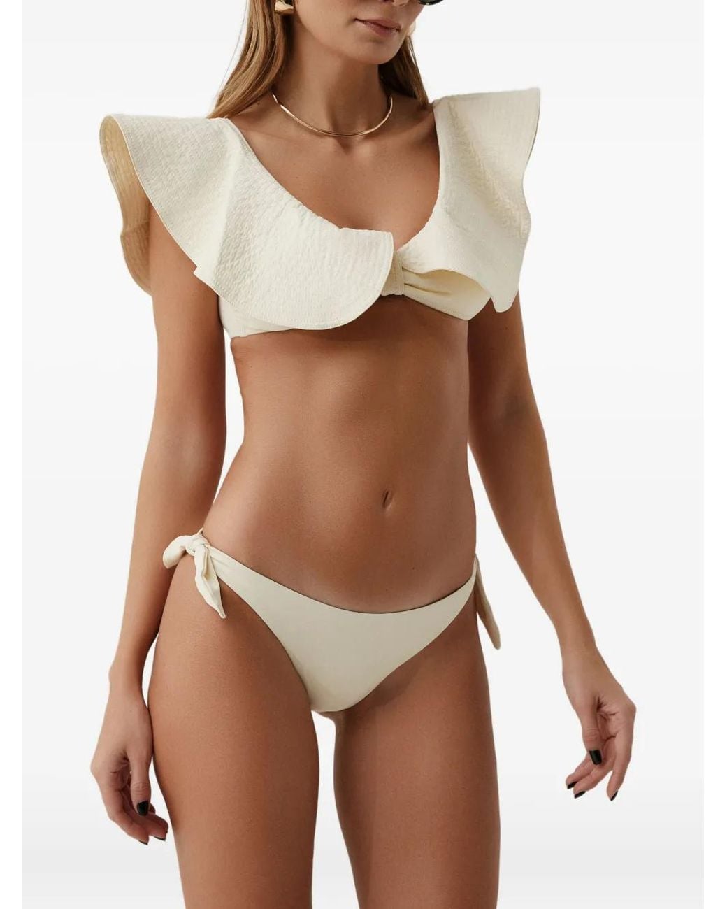 SOFIA ERHAN Natural Ruffled-Trim Bikini