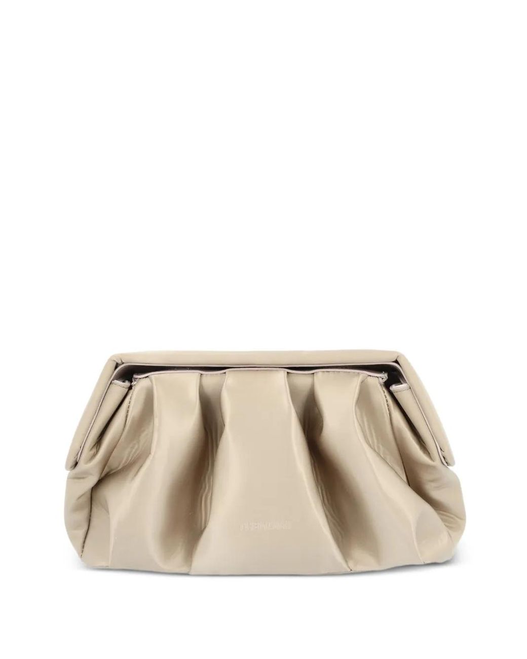 THEMOIRÈ Natural Ruched Clutch Bag