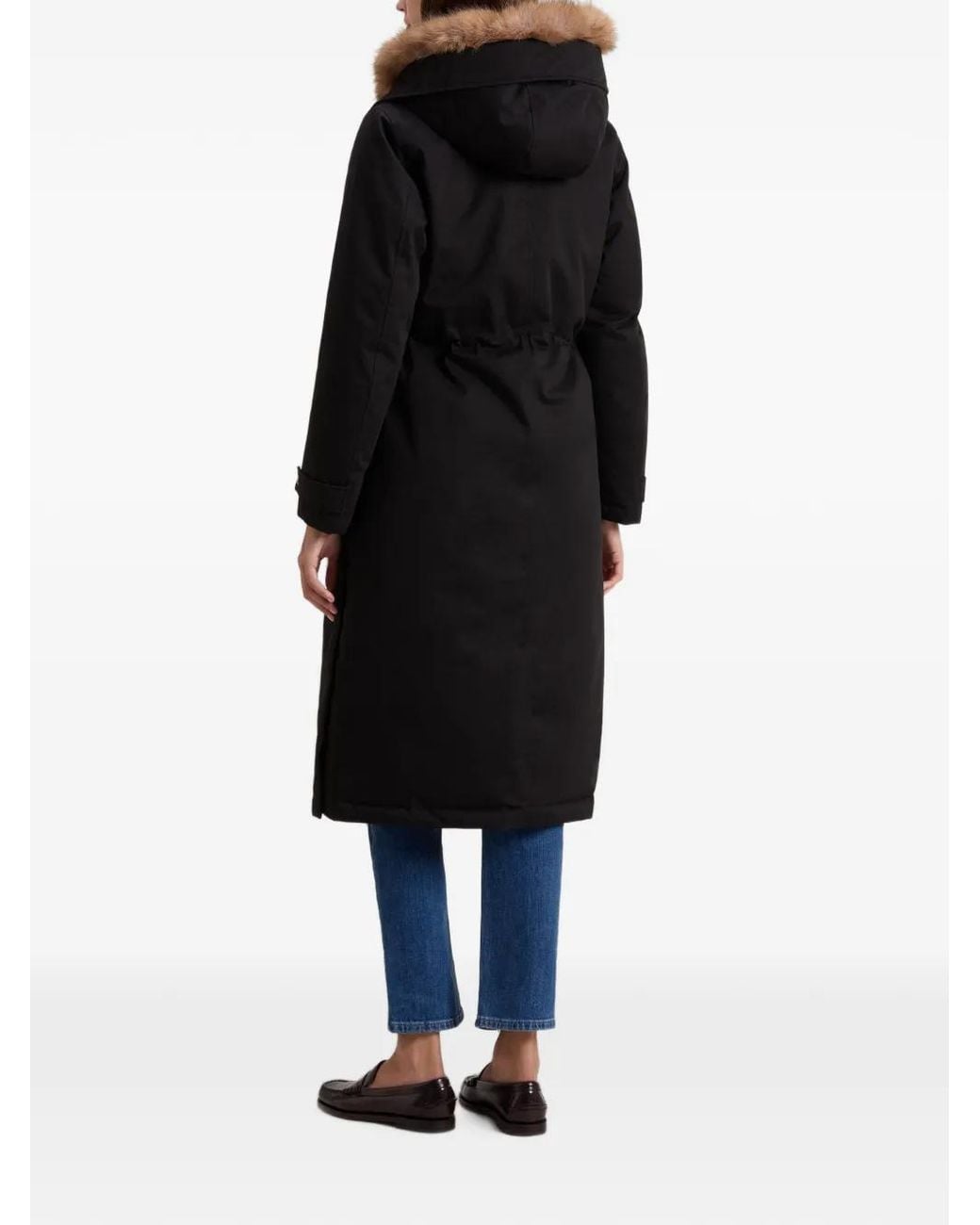Woolrich Black Faux-Fur Trim Parka