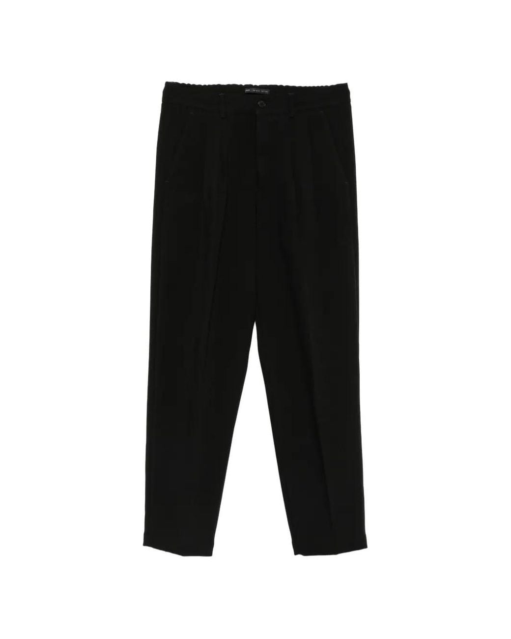 Low Brand Black Zeta Pleated Straight-Leg Trousers for men