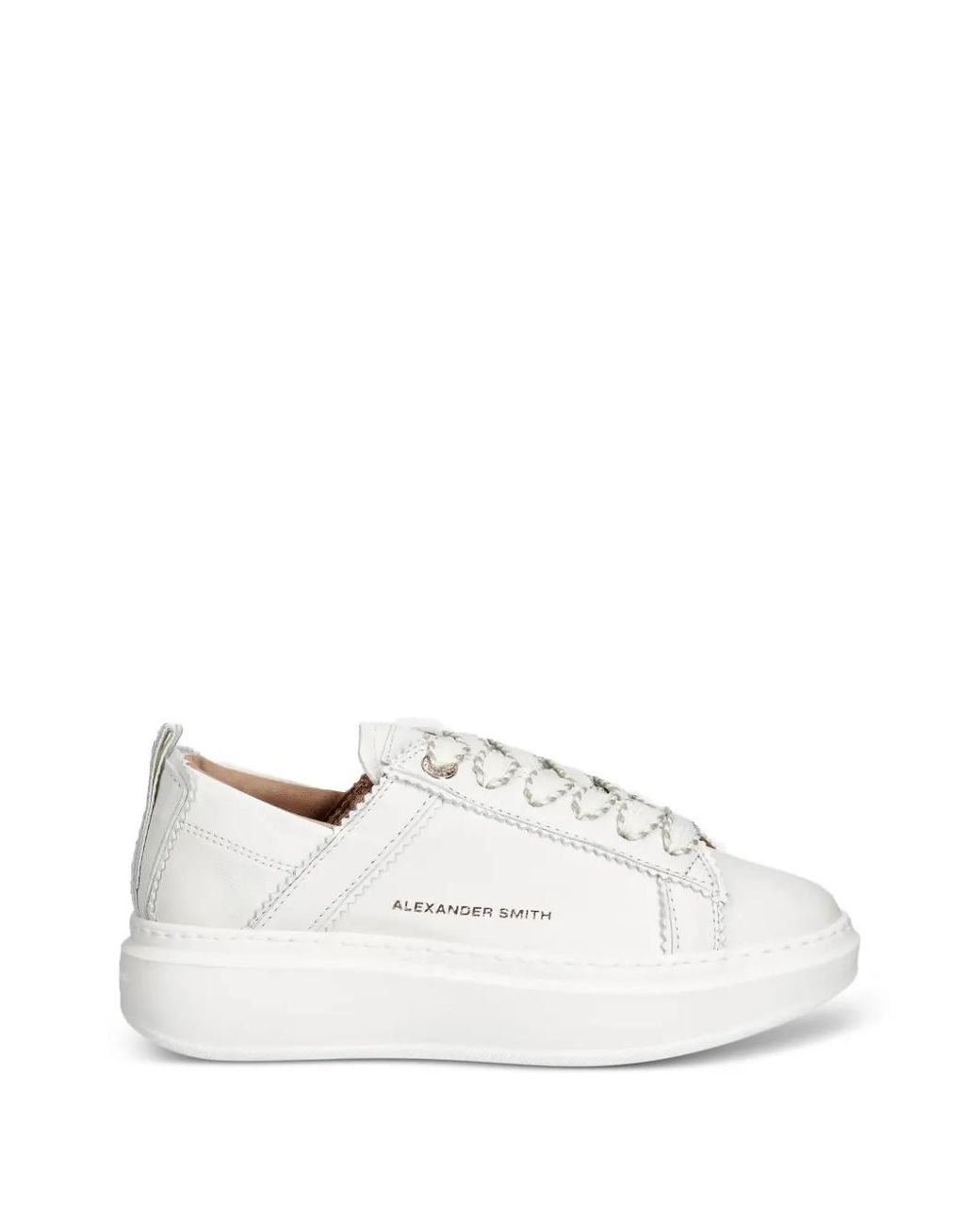 Alexander Smith White Wembley Laced Sneakers
