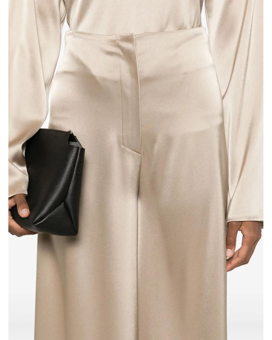Nanushka Natural Satin Trousers