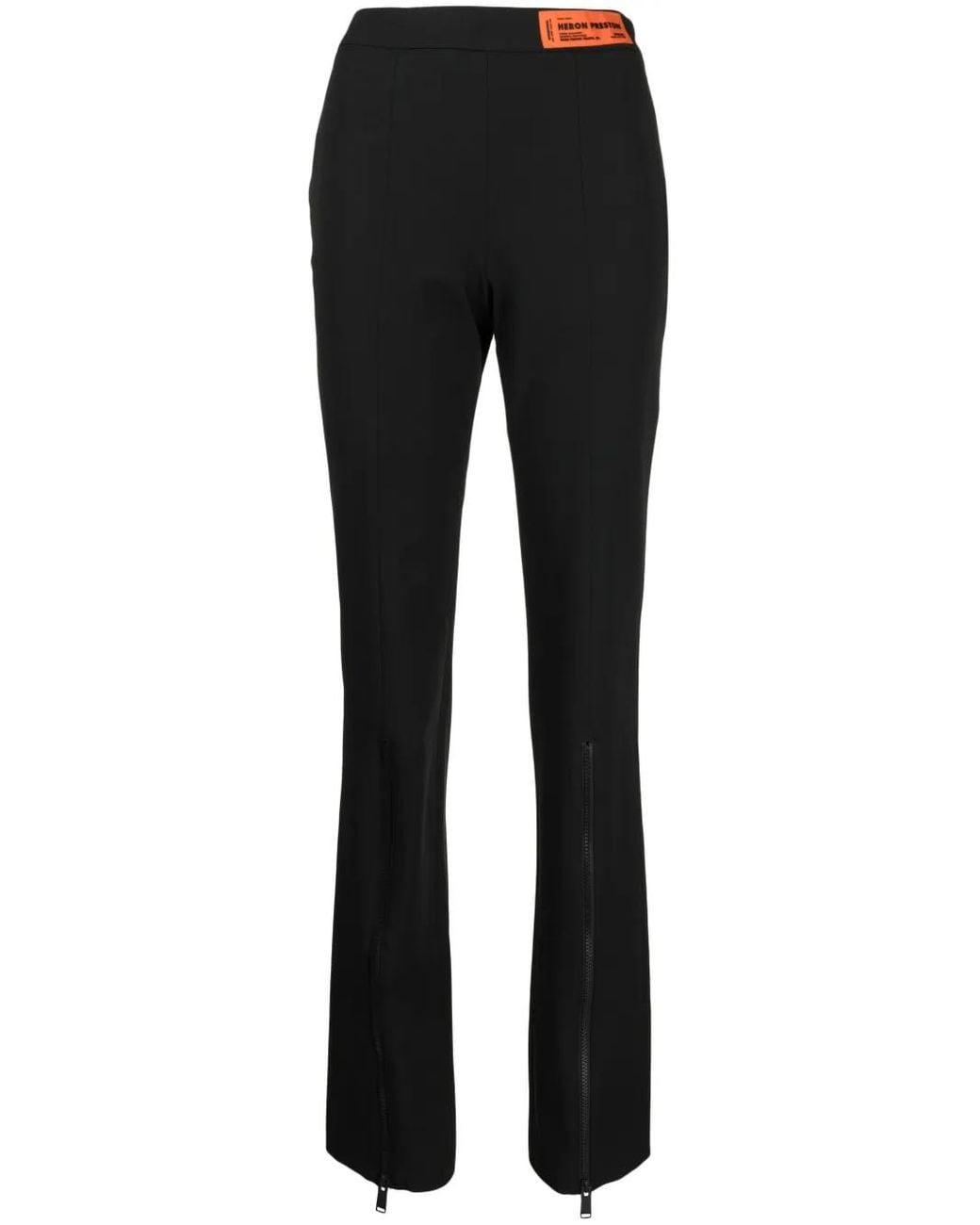 Heron Preston Black Zipped-Ankle Tailored Trousers