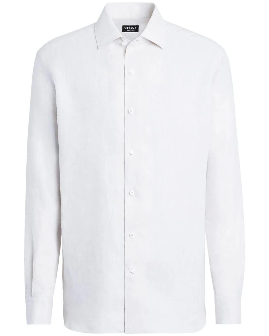 Zegna White Oasi Lino Shirt for men