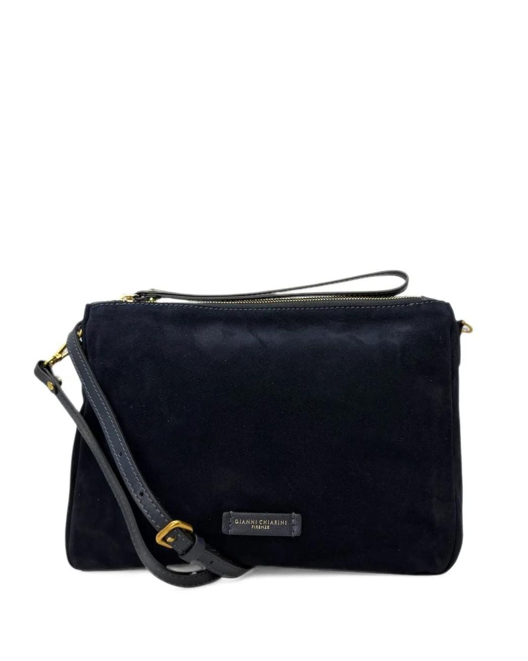 Gianni Chiarini Blue Nora Leather Clutch Bag