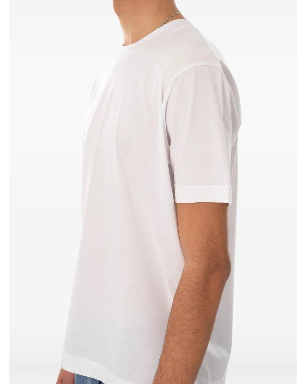 Daniele Fiesoli White T-Shirt À Logo Embossé for men