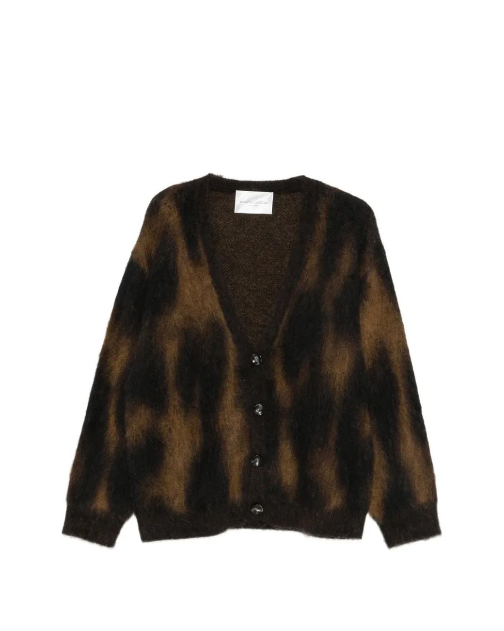 Roberto Collina Black V-Neck Cardigan