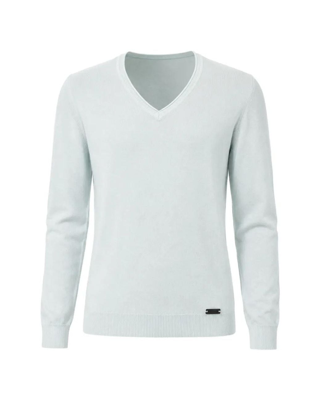 Baldinini Blue V-Neck Cashmere Sweater