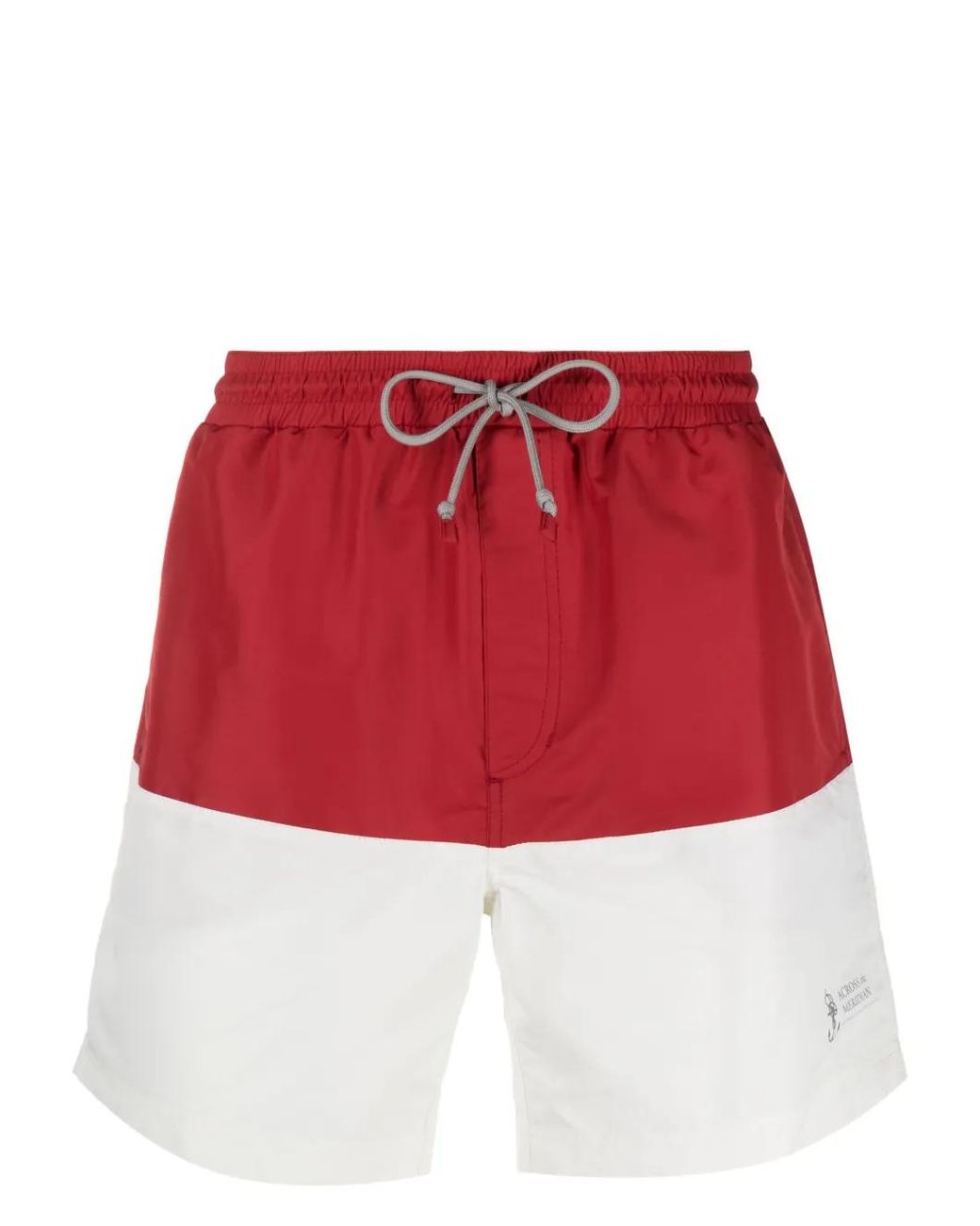 Brunello Cucinelli Red And Swim Shorts for men