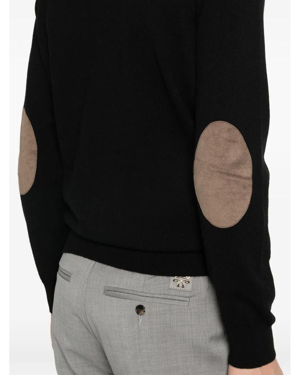 Kangra Black Crew-Neck Sweater for men