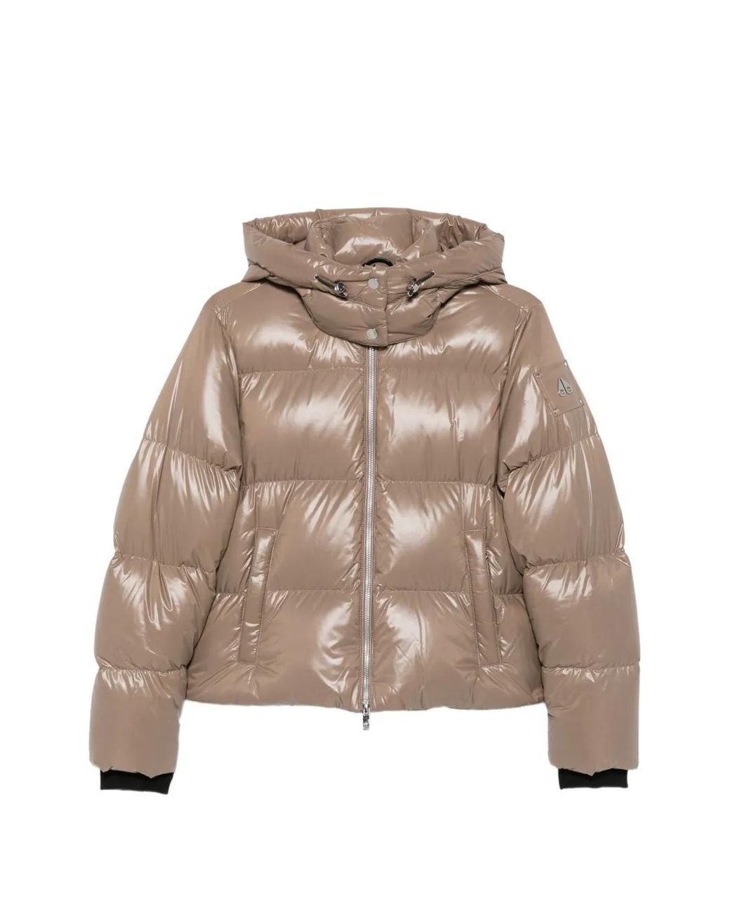 Moose Knuckles Natural Hooded Quilted Jacket