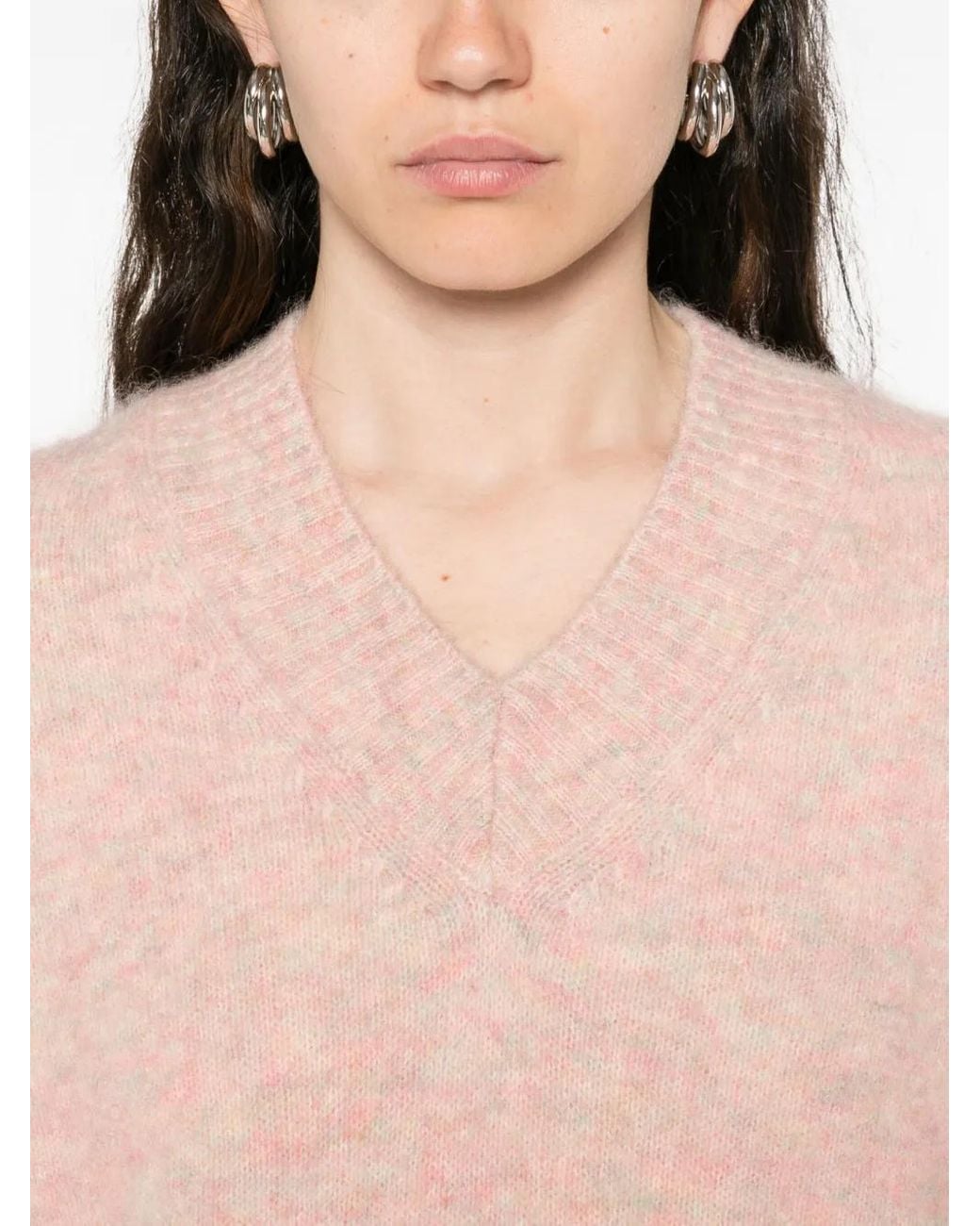 Bellerose Pink V-Neck Sweater