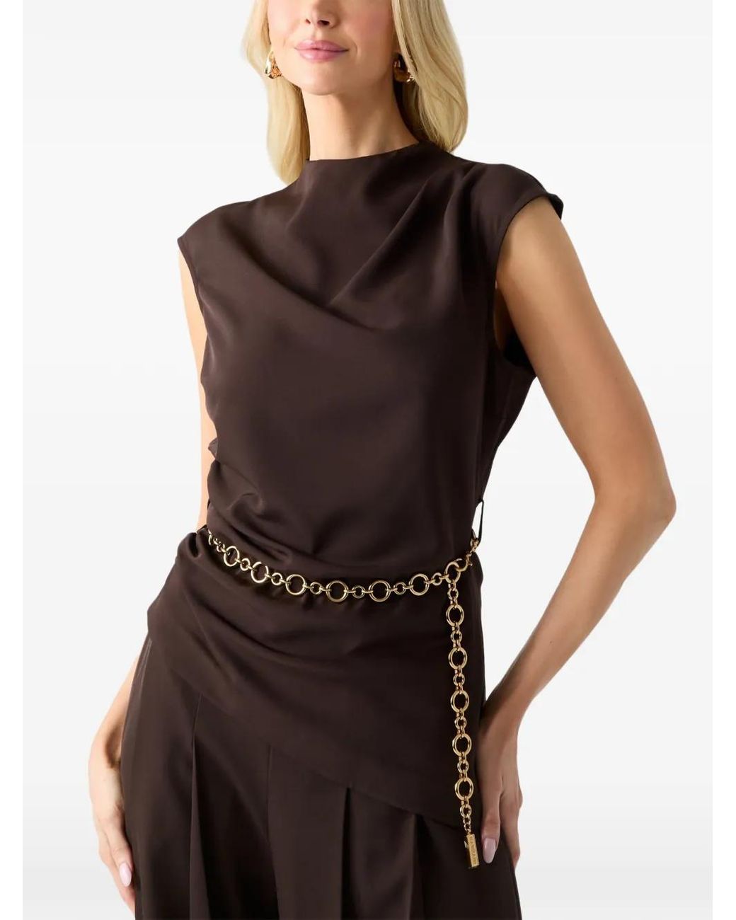 MARCIANO BY GUESS Black Mock-Neck Top