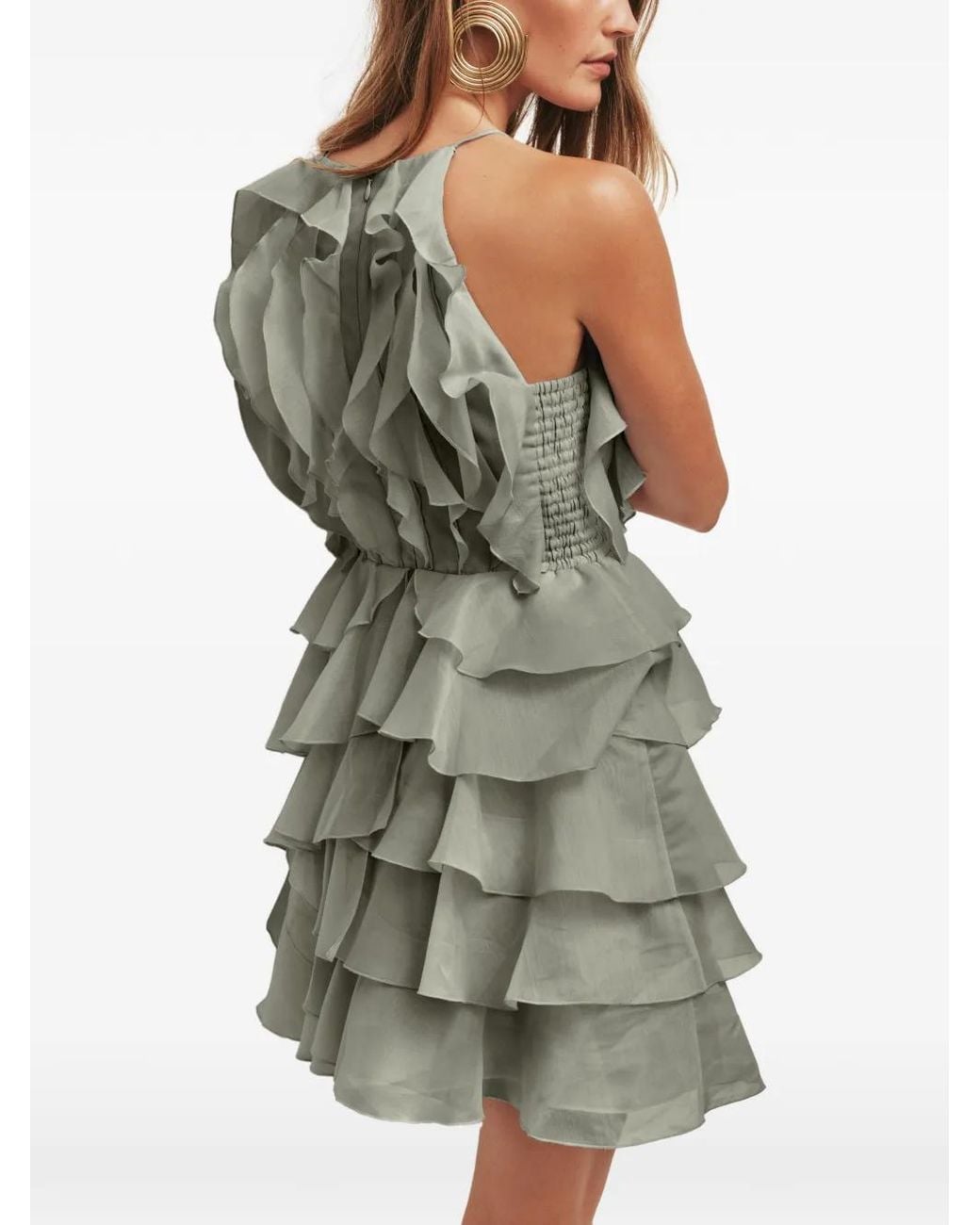 Aje. Gray Cleo Mini Dress