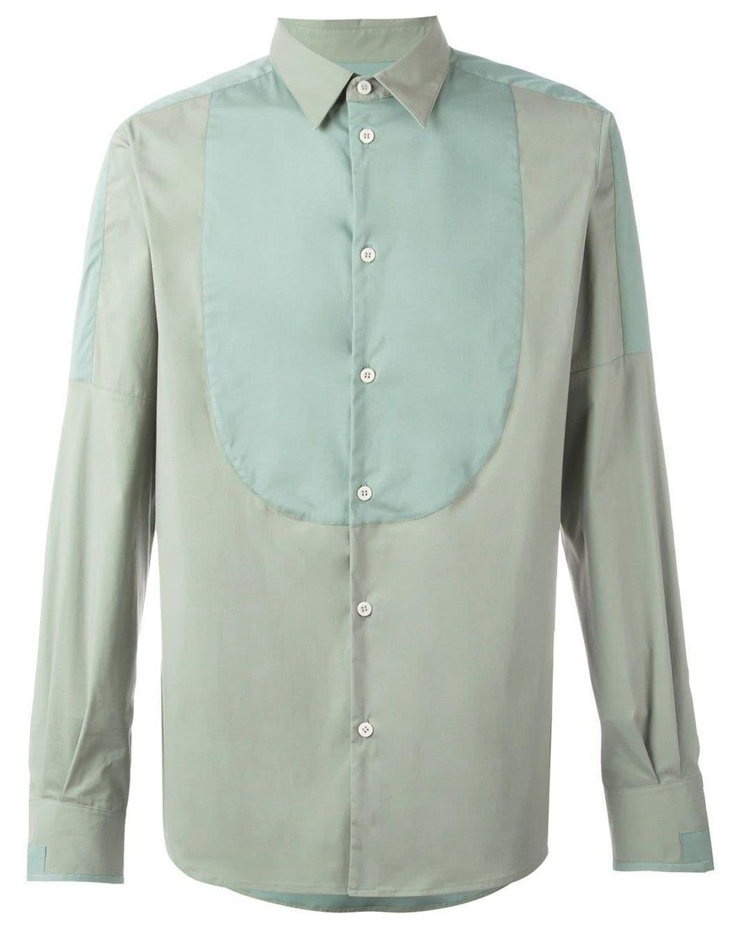 Al Duca d'Aosta Cotton Paneled Longsleeved Shirt in Green for Men - Lyst