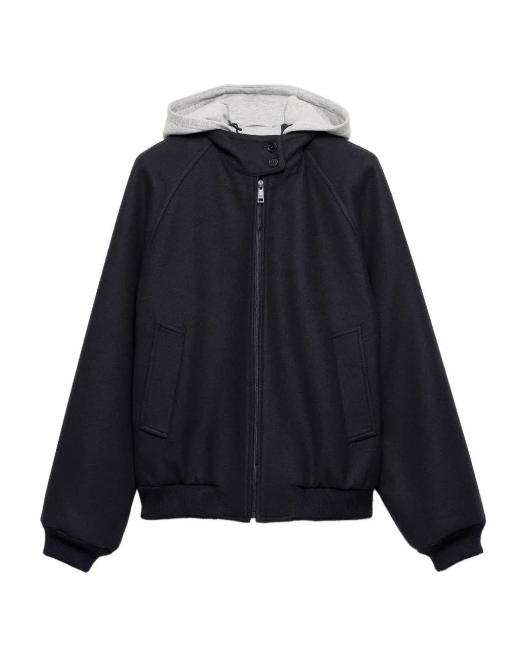 Prada Blue Cloth And Cotton Fleece Jacket