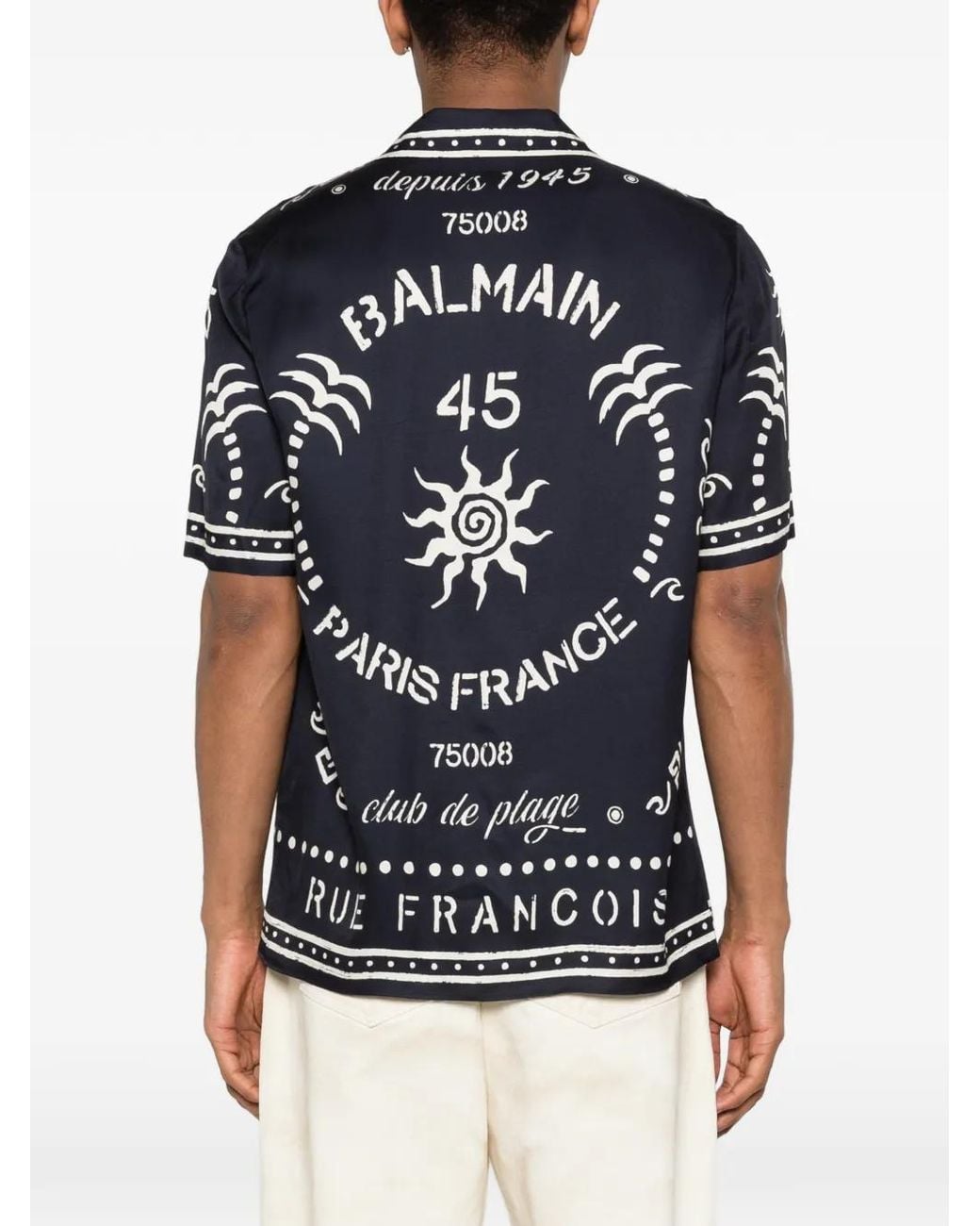 Balmain Black Printed Shirt for men