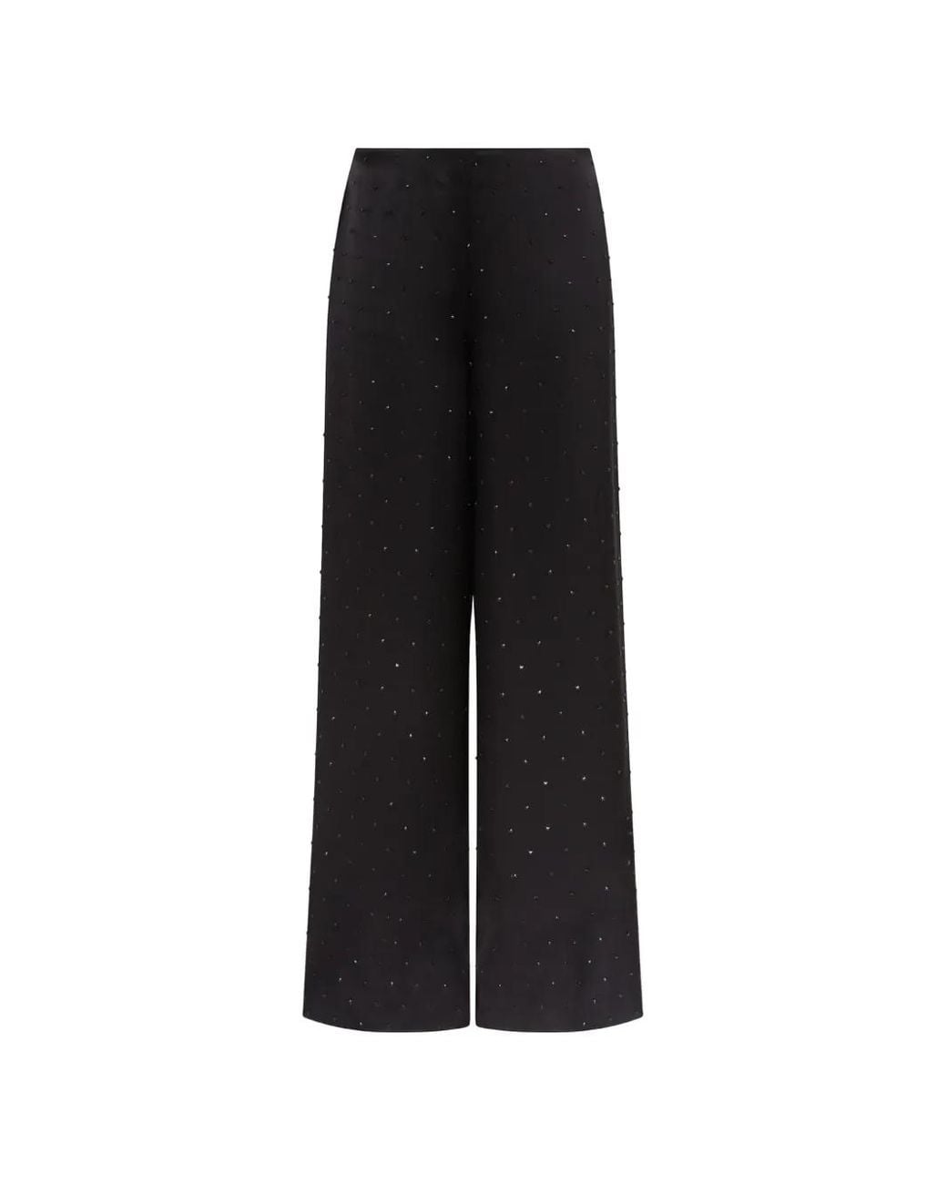 David Koma Black Star Rhinestone-Embellished Wide-Leg Trousers