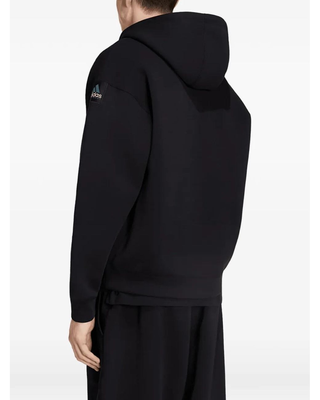 Adidas Black Spacer Zip-Up Hoodie for men
