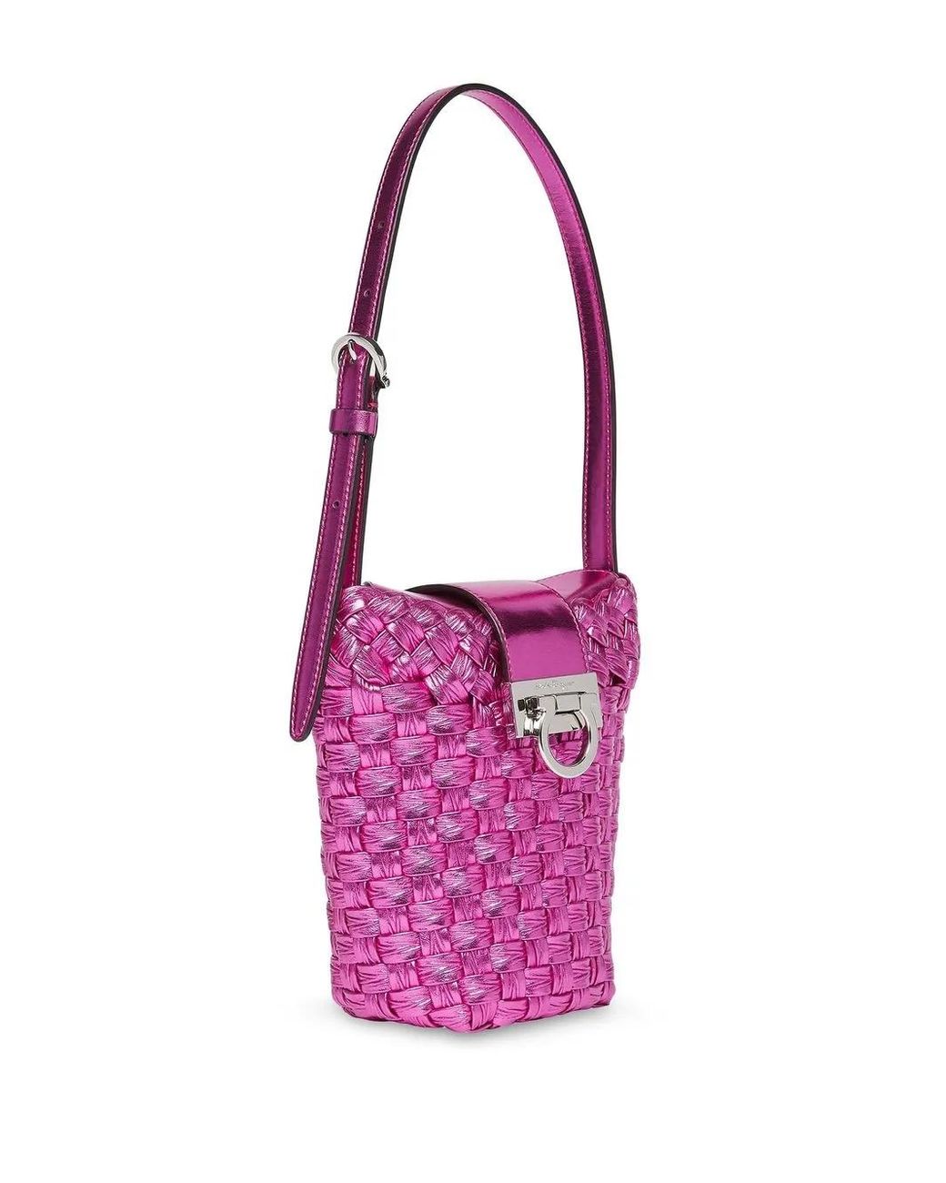 Ferragamo Pink Small Trifolio Shoulder Bag