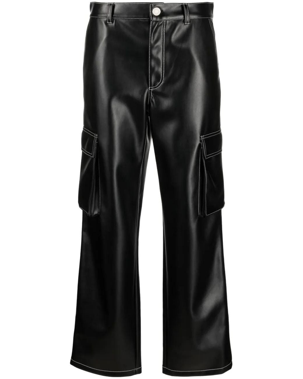 Philosophy Di Lorenzo Serafini Black Low-Rise Cargo Trousers
