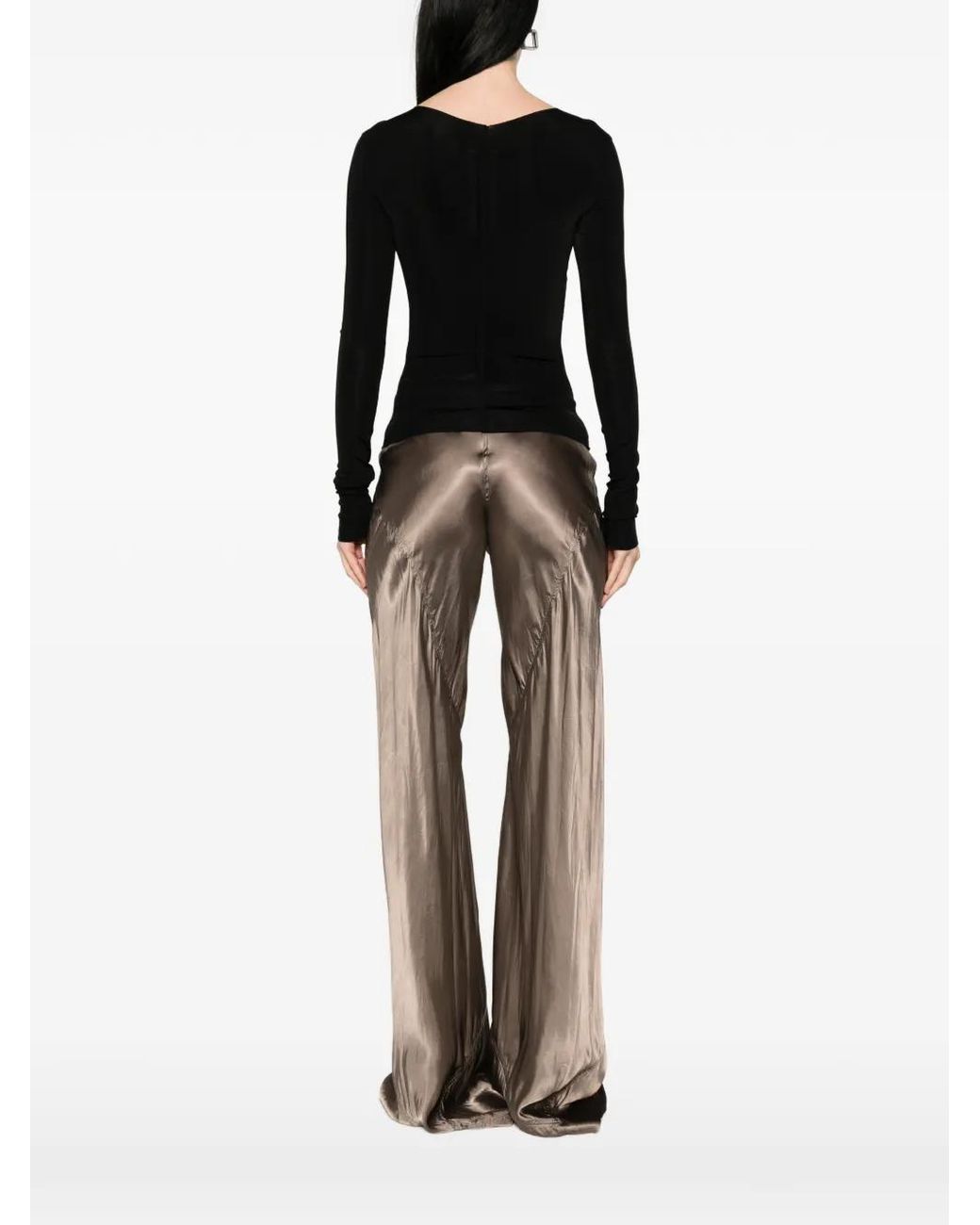 Rick Owens Temple Long-Sleeve Top in Black | Lyst UK