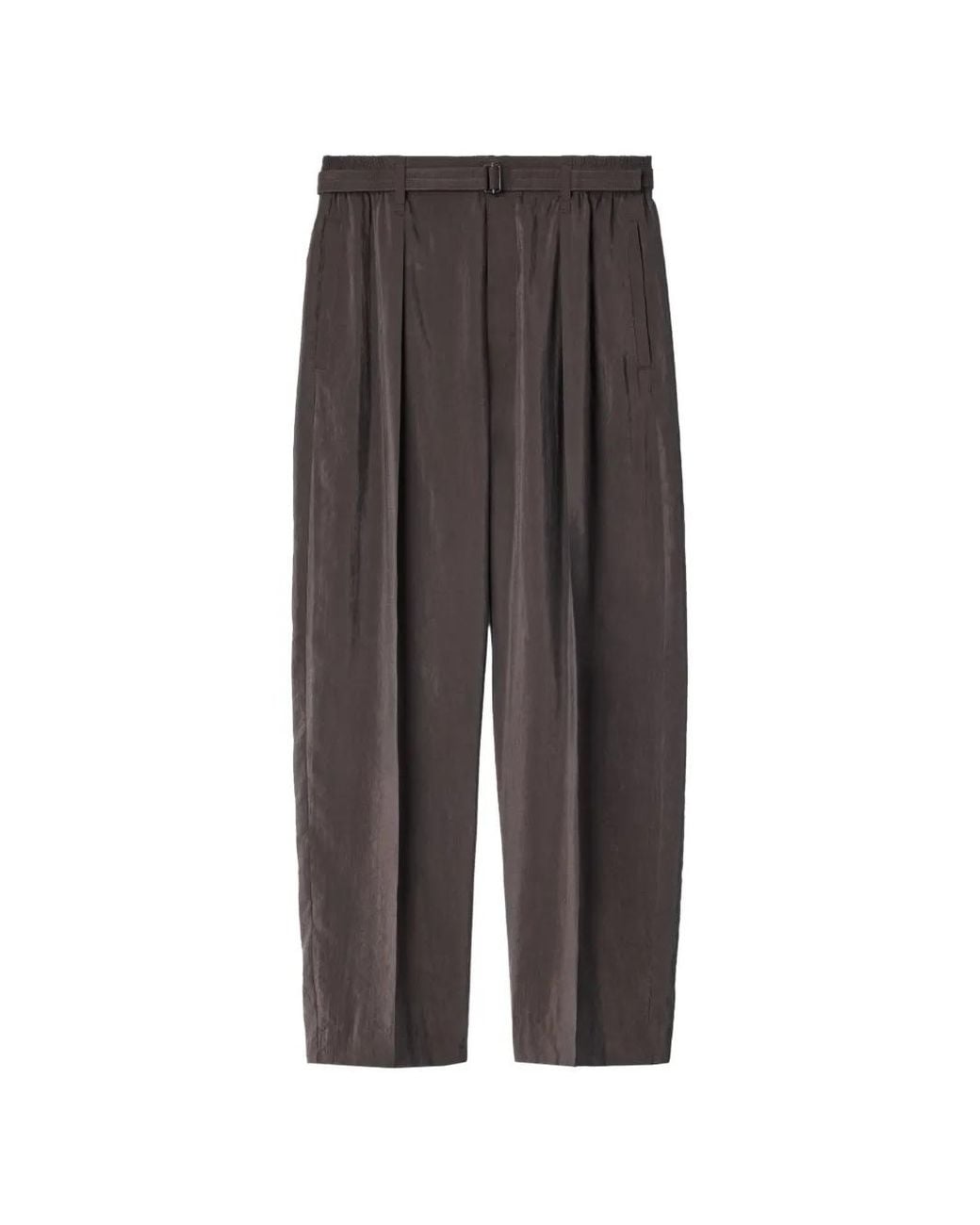 Lemaire Brown Belted Relaxed Trousers for men