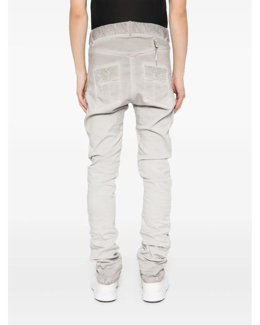 Boris Bidjan Saberi White Drop-Crotch Skinny Trousers for men