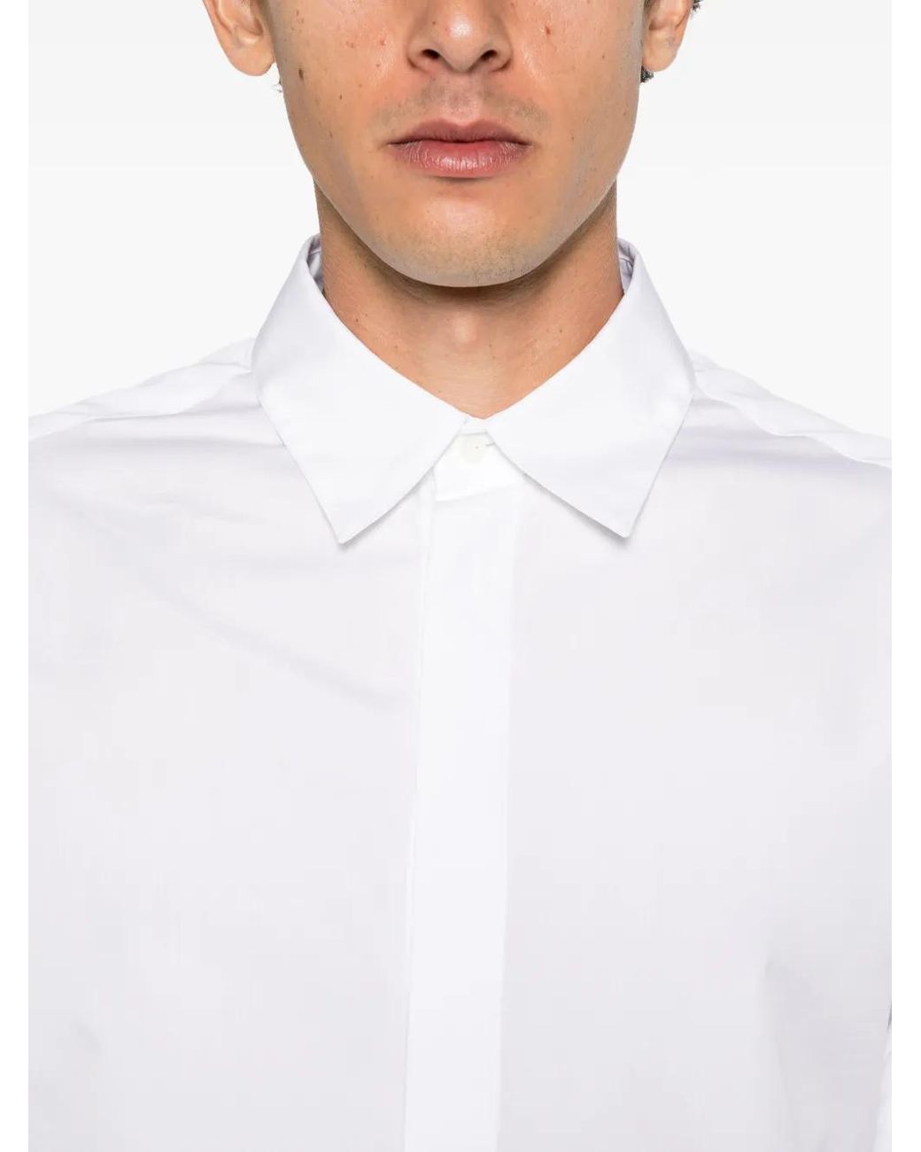 Loewe White Anagram Cotton Shirt for men
